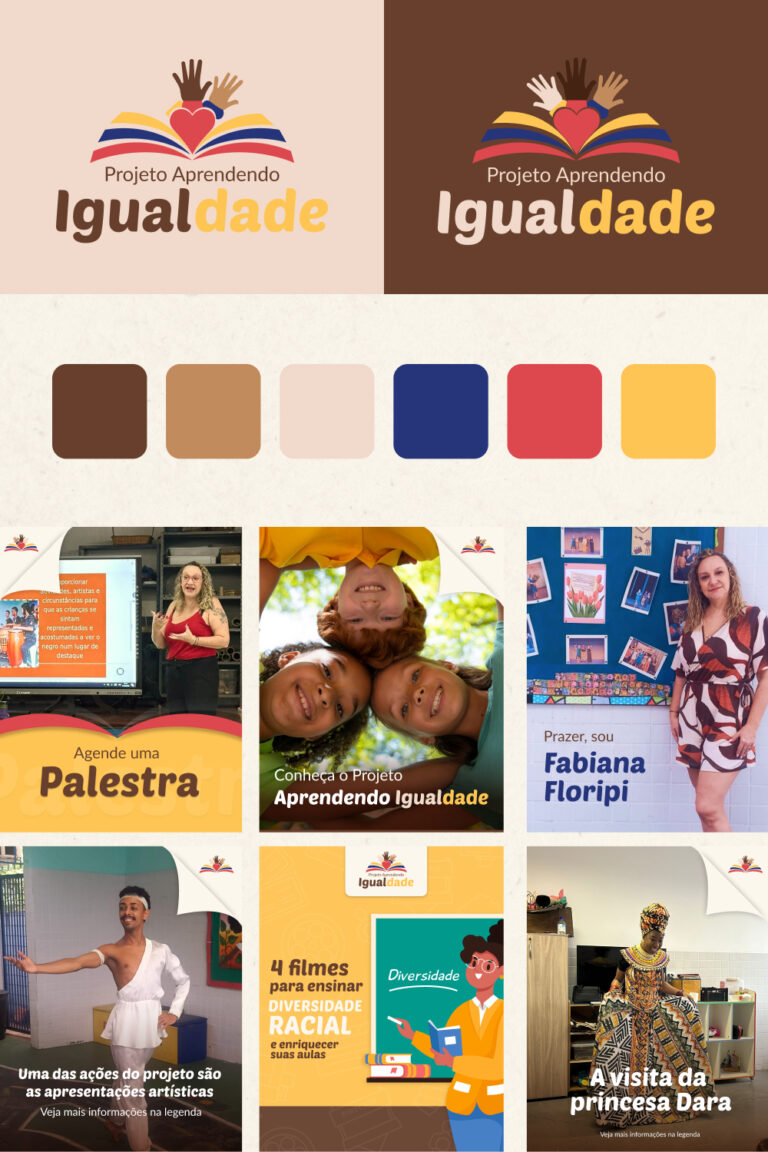 identidade visual para projeto de educação igualitária