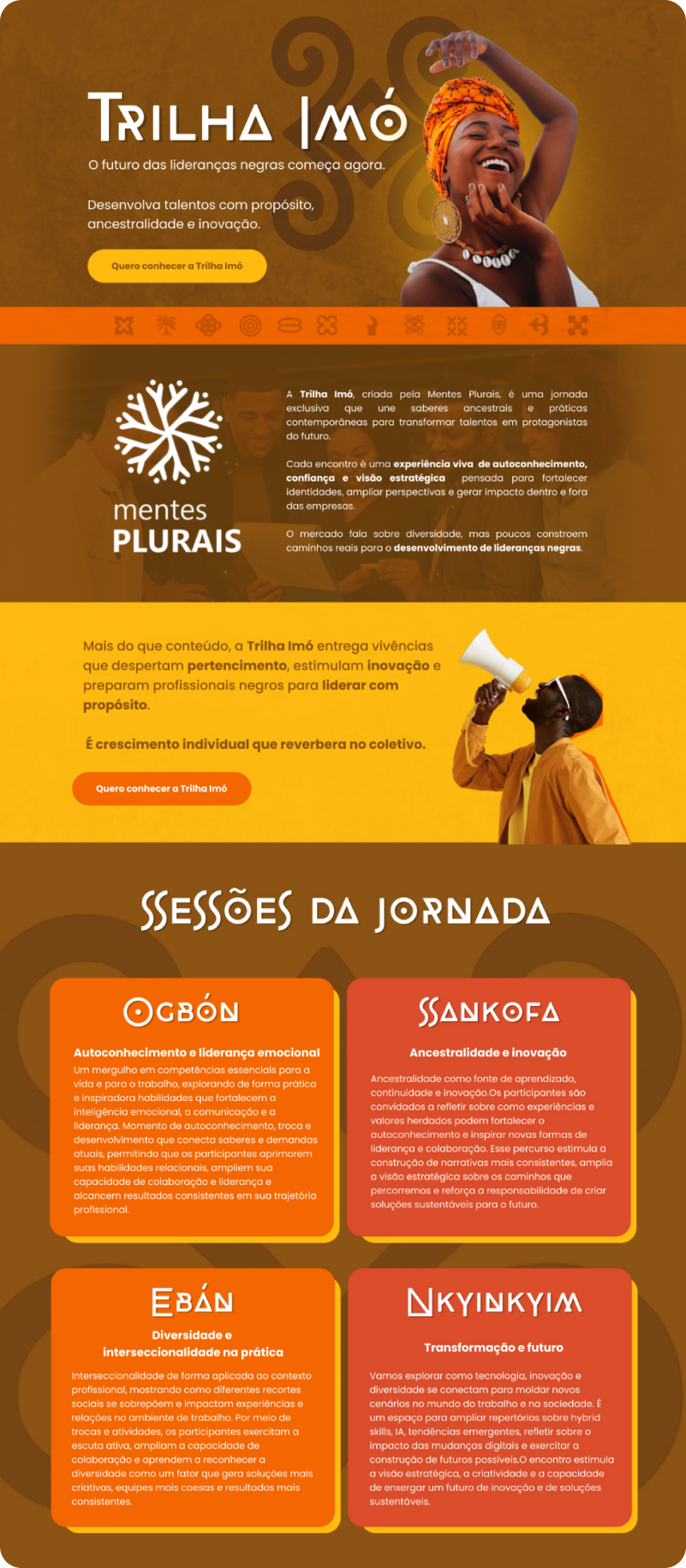 landing page trilha imo